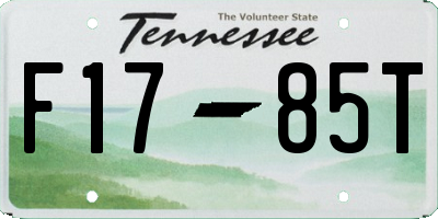 TN license plate F1785T