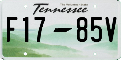 TN license plate F1785V