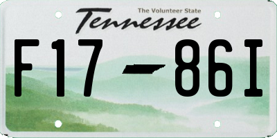 TN license plate F1786I