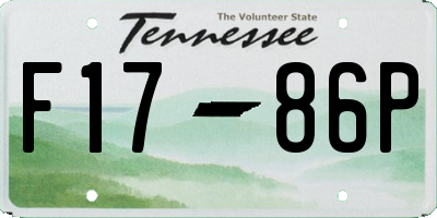 TN license plate F1786P