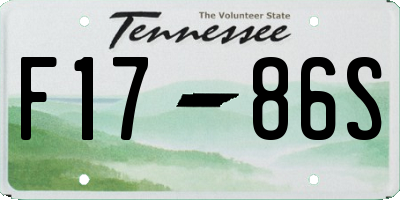 TN license plate F1786S