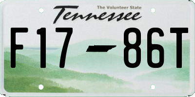 TN license plate F1786T