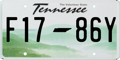 TN license plate F1786Y