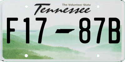TN license plate F1787B