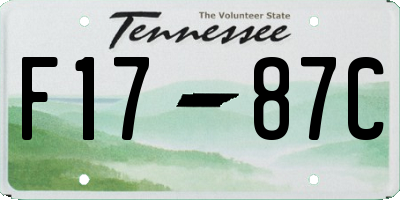 TN license plate F1787C