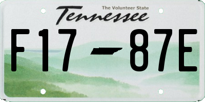 TN license plate F1787E