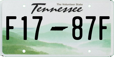 TN license plate F1787F