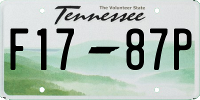 TN license plate F1787P