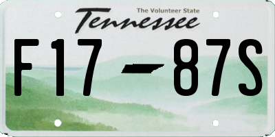 TN license plate F1787S
