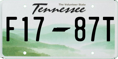TN license plate F1787T