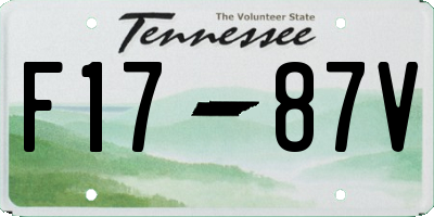 TN license plate F1787V