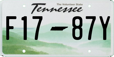 TN license plate F1787Y