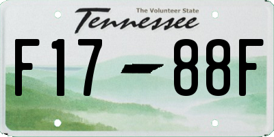TN license plate F1788F