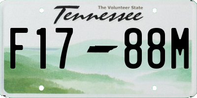 TN license plate F1788M
