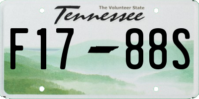 TN license plate F1788S