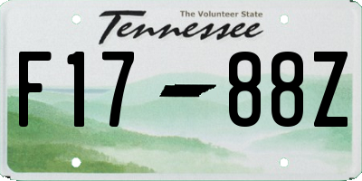 TN license plate F1788Z
