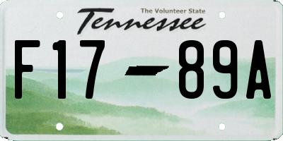 TN license plate F1789A