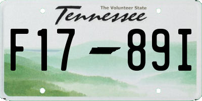 TN license plate F1789I