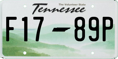 TN license plate F1789P