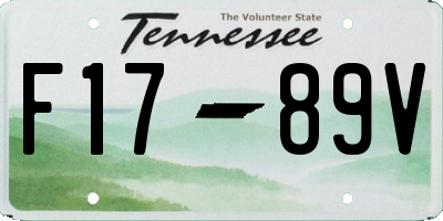 TN license plate F1789V