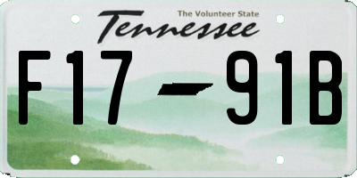 TN license plate F1791B