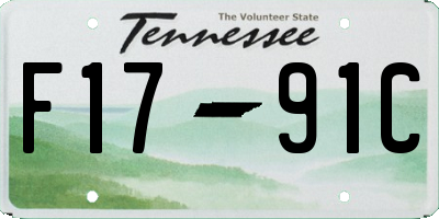 TN license plate F1791C