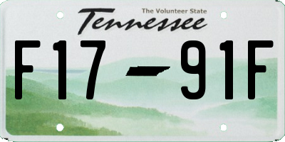 TN license plate F1791F