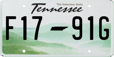 TN license plate F1791G
