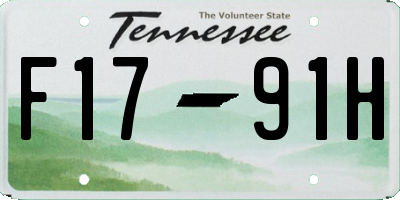 TN license plate F1791H