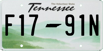 TN license plate F1791N