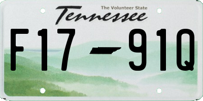 TN license plate F1791Q