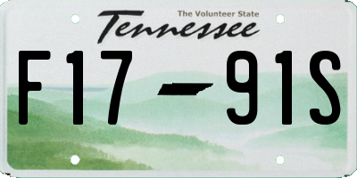 TN license plate F1791S
