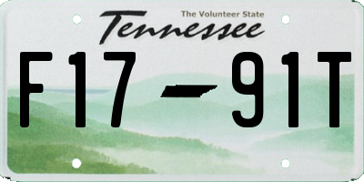 TN license plate F1791T