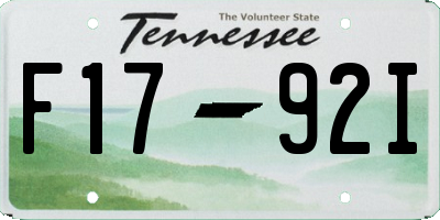 TN license plate F1792I