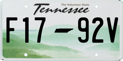 TN license plate F1792V