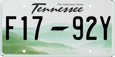TN license plate F1792Y
