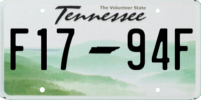 TN license plate F1794F