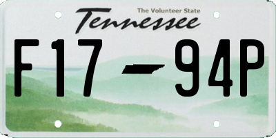 TN license plate F1794P