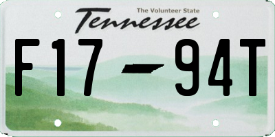 TN license plate F1794T