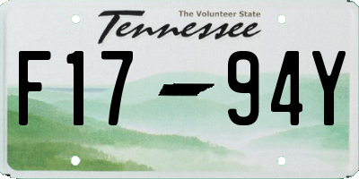 TN license plate F1794Y
