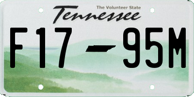 TN license plate F1795M