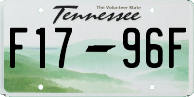 TN license plate F1796F
