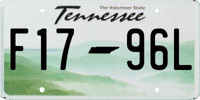 TN license plate F1796L