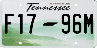TN license plate F1796M