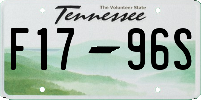 TN license plate F1796S