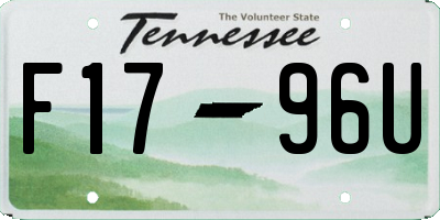 TN license plate F1796U