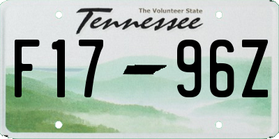 TN license plate F1796Z