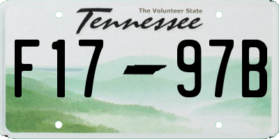 TN license plate F1797B