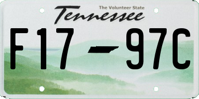 TN license plate F1797C