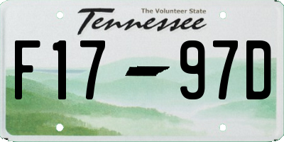 TN license plate F1797D